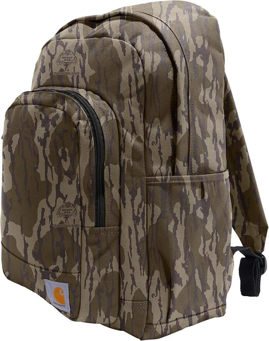 Carhartt 25L Classic Laptop Backpack, Durable Water-Resistant Pack W/ 17" Laptop Sleeve and Multiple Organizational Compartments, Mossy Oak Bottomlands