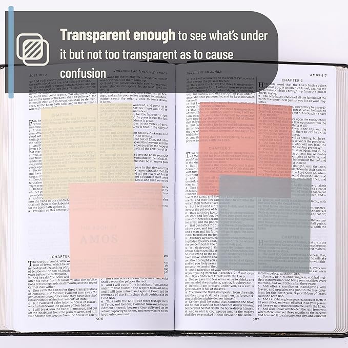 Mr. Pen- Transparent Sticky Notes, 3" x 3", 4 Pads, 200 Sheets, Vintage Colors, See Through Self-Adhesive Notes with Fineliner for Bible Journaling and Studying, Water-Resistant, Clean Removal