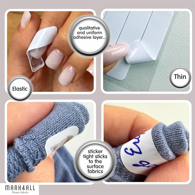 Fabric Labels For Clothes Washable, Daycare Labels Tags Clothing Kids Waterproof For Camp Name Tags, Personalized All Purpose Children Labeling Toddler Name Cloth For School Supplies Kid Baby Stickers