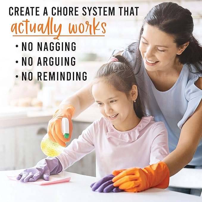 Hadley Designs Magnetic Chore Chart for Kids – Reward Chart for Kids, Dry Erase Responsibility Board for Children at Home, Fridge Behavior Tracker for Daily & Weekly Tasks, Unicorn Toddler Chore Board