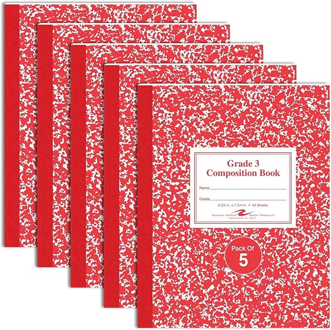 Roaring Spring Grade 1 Composition Book, 9 3/4 in X 7 3/4 in, 50 sheets, 5PK