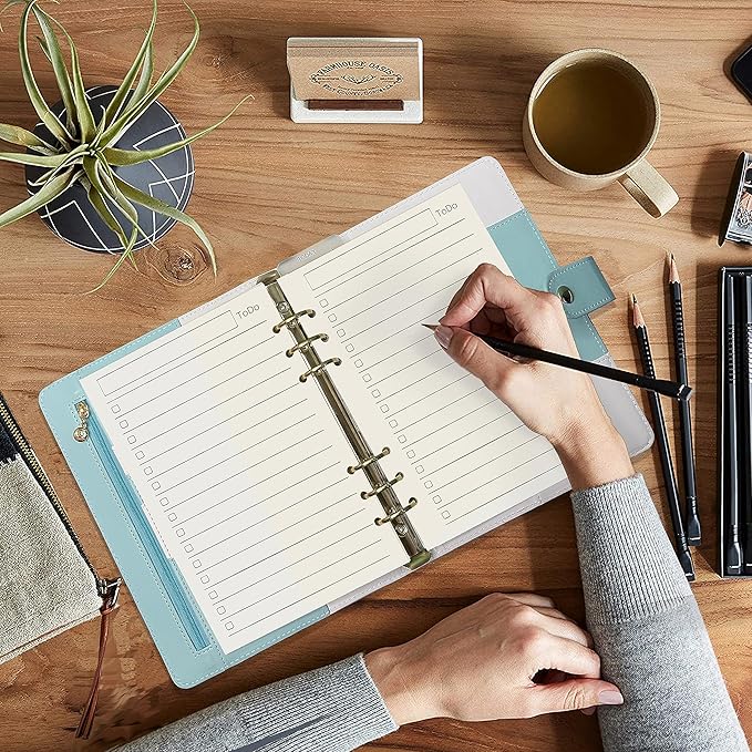 A5 To do List Refills Spiral Notebook Inner Paper, 6 Ring Binder Inserts, Todo List Papers, Planner Binder Inner Pages, Check List Notepad Harphia(A5 5.59 x 8.27'',to do List)