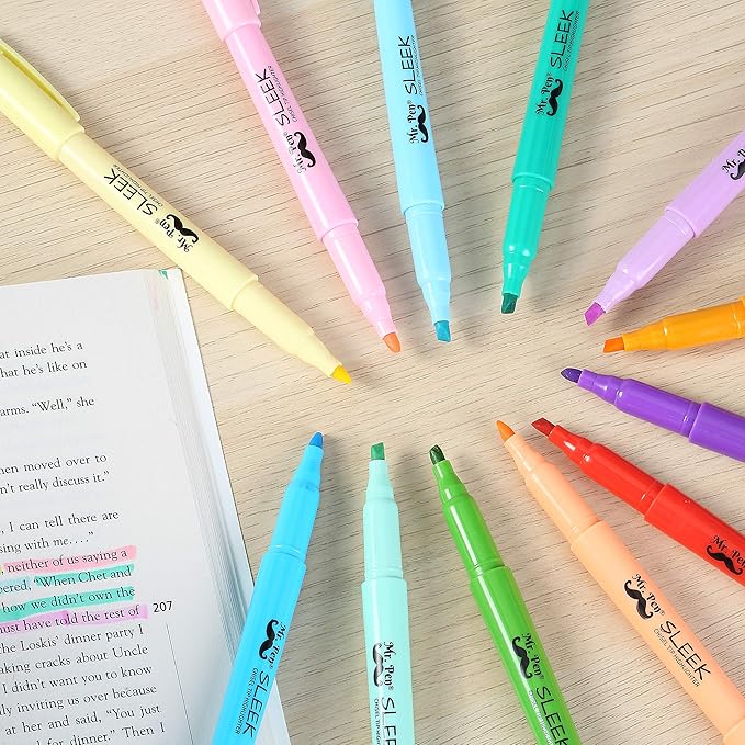Mr. Pen- Highlighters, 144 Pack, Bulk Set, Assorted Colors, Chisel Tip, Quick-Dry, Smear-Resistant, Odorless Highlighters Bulk for School, Office & Journaling