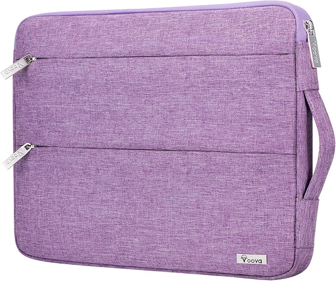 Voova 13 13.6 Inch Laptop Sleeve Case Compatible with MacBook Air 13 M1/M2/M3/M4 2020-2025, MacBook Pro 13/14, IPad Air/Pro 13, Waterproof Slim Computer Bag Cover with Handle, Lavender