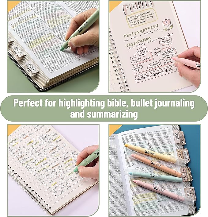 Mr. Pen- No Bleed Gel Highlighters, Pastel Colors, 8 Pack, Bible Highlighters and Pens No Bleed, Bible Markers for Study, Journaling, School Supplies and Accessories