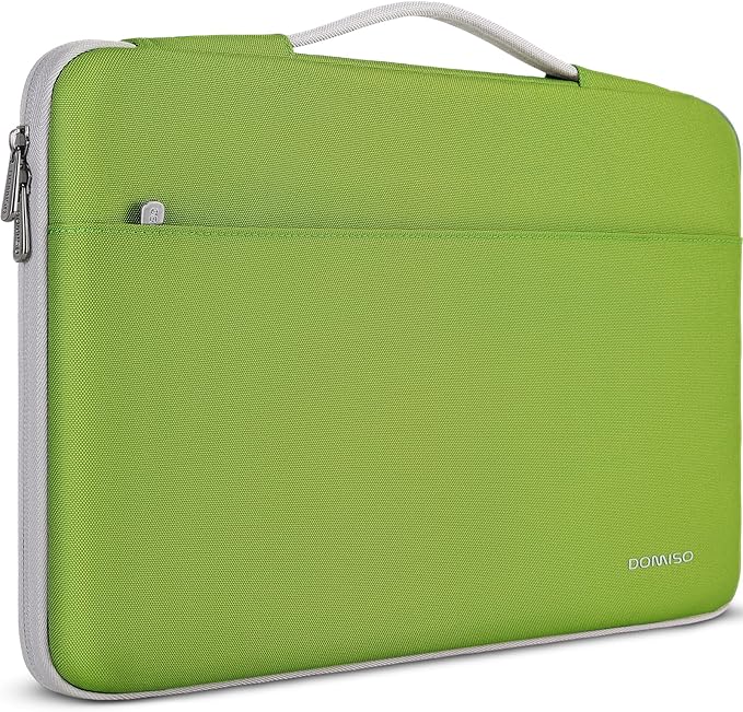 DOMISO 15.6 inch Laptop Case Sleeve Protective Cover Compatible with 16 inch MacBook Pro M4 M3 M2/Pro Max,15.6-16 inch HP Dell ASUS Lenovo Chromebook,Waterproof Computer Cases Bag,Tender Green