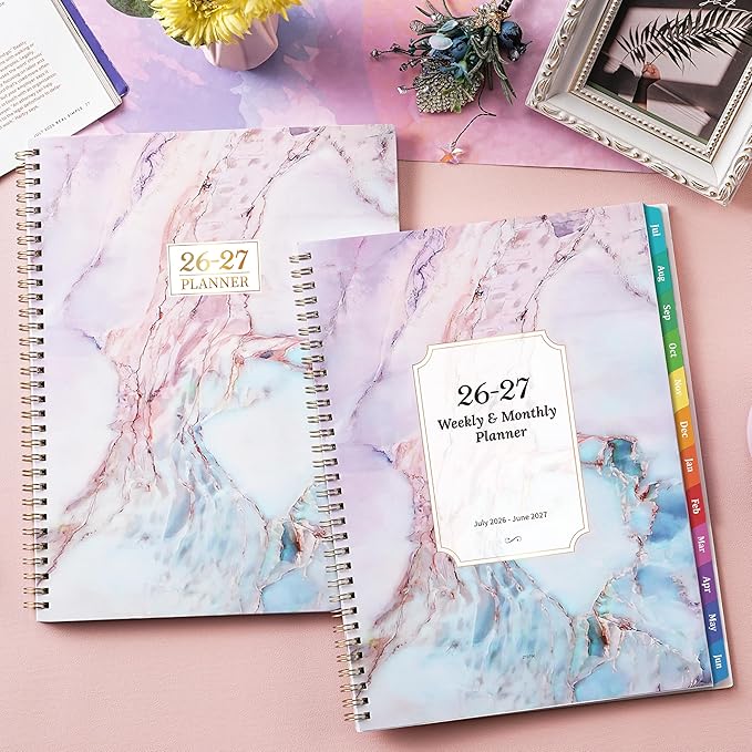 2026-2027 Planner - Academic Planner Weekly and Monthly, 2026-2027 Planners 8.5''x11'', Weekly Monthly Planners with Colorful Tabs, Inner Pocket