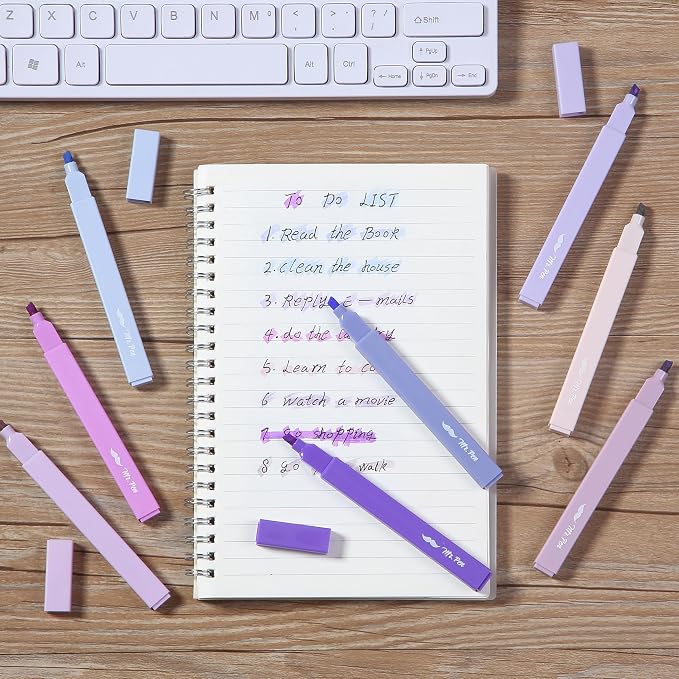 Mr. Pen- Aesthetic Highlighters No Bleed, 10 Pack, Assorted Colors | Chisel Tip, Cute Highlighters Assorted Colors for Journaling, Highlighting, Underlining, Fast Dry, Back to School Supplies