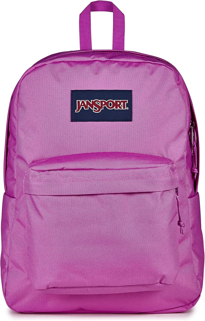 JanSport SuperBreak One Backpack - Durable, Lightweight Bag with 1 Main Compartment, Front Utility Pocket with Built-in Organizer, Premium Backpack, Digital Fuchsia