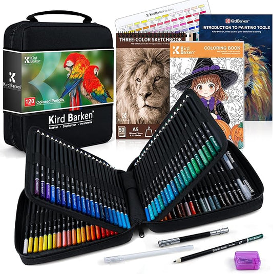 147PCS Colored Pencils for Adult Coloring Books – 120 color pencils set, 3-Color Sketchbook, Coloring Book, Tools, Soft Core Oil Based,Blending Shading,Art Supplies for Beginners & Adults