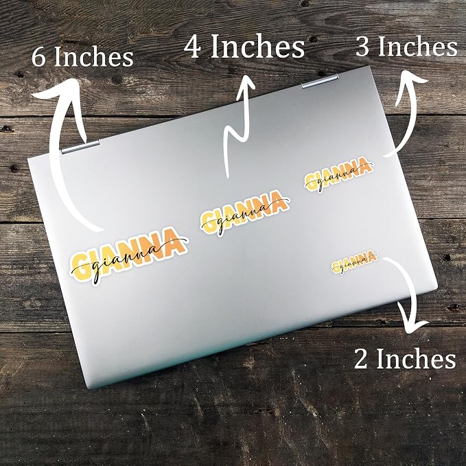 Custom Name Sticker - Customizable Colorful Stickers - Vinyl Decals for Laptops, Hydro Flasks, Phones, Water Bottles, Notebook, Helmet, Tumbler, Phone Case