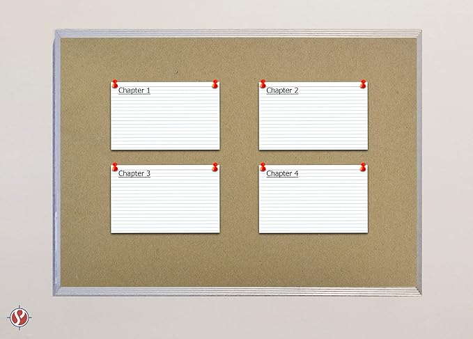 Ruled Index Cards, On 100lb. Heavyweight Thick White Cover Stock. "100 per pack" (4 x 6)