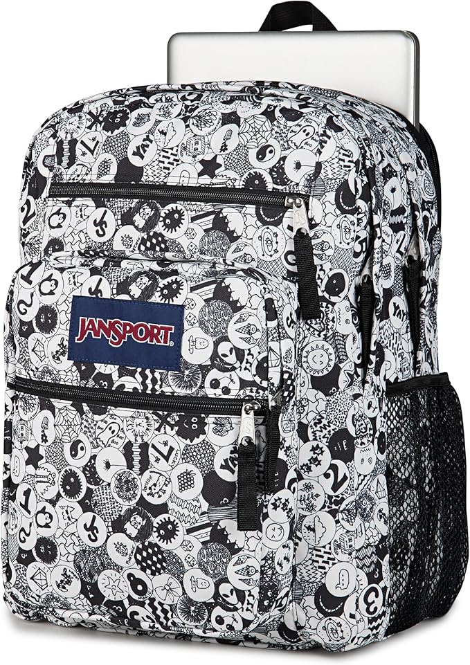 JanSport Laptop Backpack - Computer Bag with 2 Compartments, Ergonomic Shoulder Straps, 15” Laptop Sleeve, Haul Handle - Doodle Dots