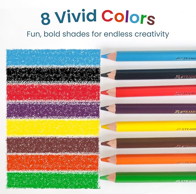 Colored Pencils for Toddlers 3-4 Years – Kids Pencils for Beginners, Toddlers and Preschoolers, Jumbo Triangle Shape for Easy Grip, Thick Colored Core for Easy Coloring and Less Breakage (1 Pack)