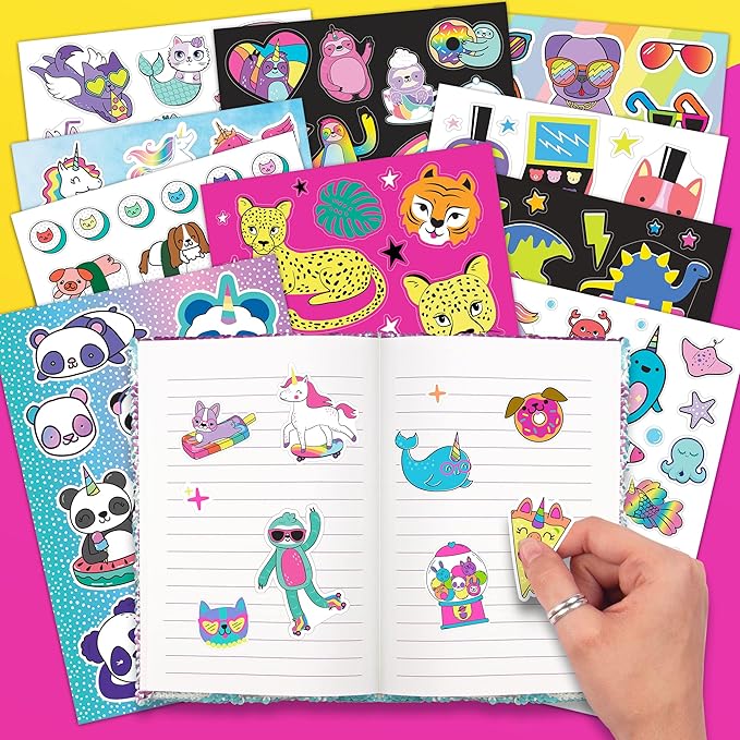 Fashion Angels 1500+ Animal Sticker Book - 40-Page Sticker Book for Kids - Over 1500 Stickers for Scrapbooking, Planner Decor, Gifts & Creative Play, Ages 6 and Up