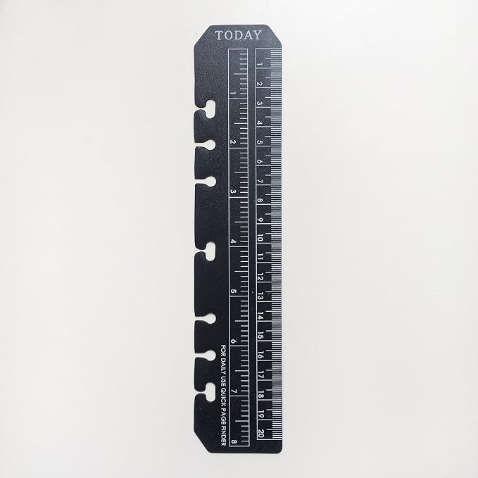 Zelten Refills/Loose Leaves for A5 Cover Ring Binder/Personal Organizer/Planner(A5 6 Holes, Today Ruler 01 Black)