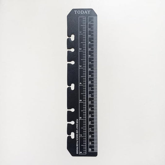 Zelten Refills/Loose Leaves for A5 Cover Ring Binder/Personal Organizer/Planner(A5 6 Holes, Today Ruler 01 Black)