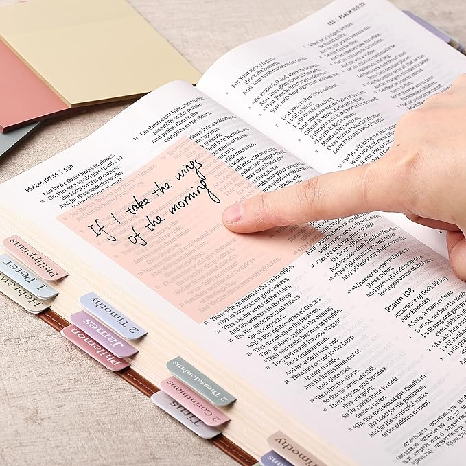 Mr. Pen- Transparent Sticky Notes, 3" x 3", 4 Pads, 200 Sheets, Vintage Colors, See Through Self-Adhesive Notes with Fineliner for Bible Journaling and Studying, Water-Resistant, Clean Removal