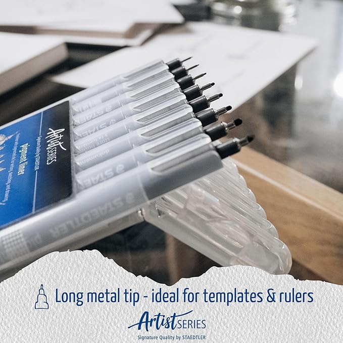 STAEDTLER Pigment Liner Bonus Sketch Set of 6 Liners for the Regular Price of 4(2 free), 308 SB6P