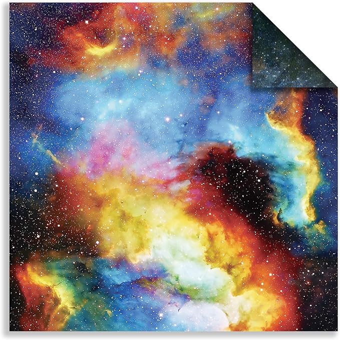 Origami Paper 6x6 Double Sided 50 Sheets 10 Colors origami kit Japanese Chiyo Square Craft Kits Easy Fold Arts Crafts DIY Handwork Starry Sky
