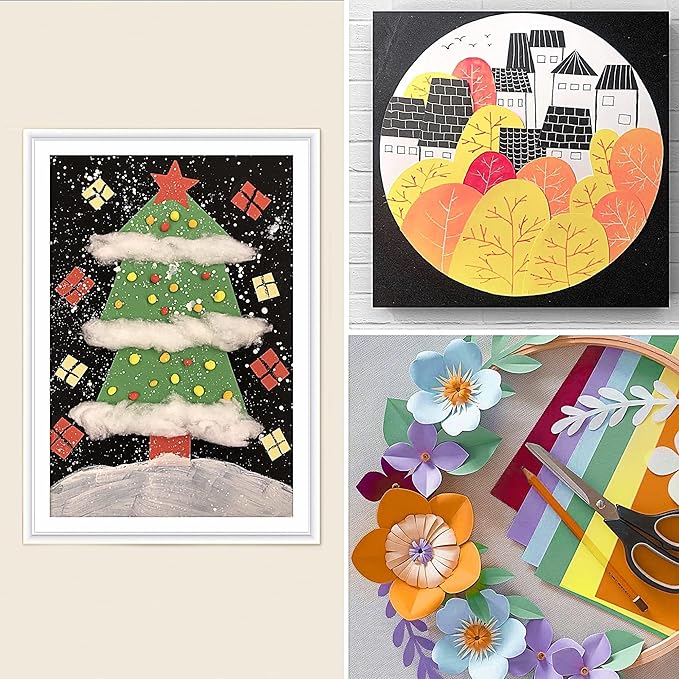 Colored Cardstock for Crafts and Cards, 8.5 x 11 inch / 90 Sheets /8 Colors Paper 65Ib 180g UAP08