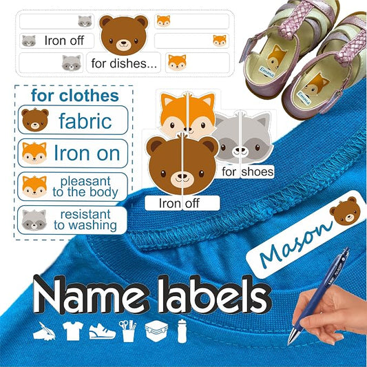 Fabric Labels For Clothes Washable, Daycare Labels Tags Clothing Kids Waterproof For Camp Name Tags, Personalized All Purpose Children Labeling Toddler Name Cloth For School Supplies Kid Baby Stickers