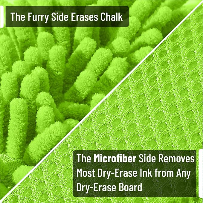 Mr. Pen- Magnetic Microfiber Shag Whiteboard Erasers, 4" x 6", 4 Pack