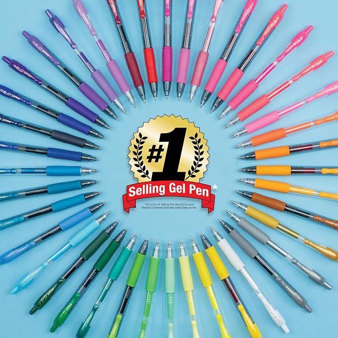 Pilot G2 Premium Gel Roller Pens, Fine Point 0.7 mm, Red Pens, Pack of 12 - Ideal for School, Journaling & Office Writing