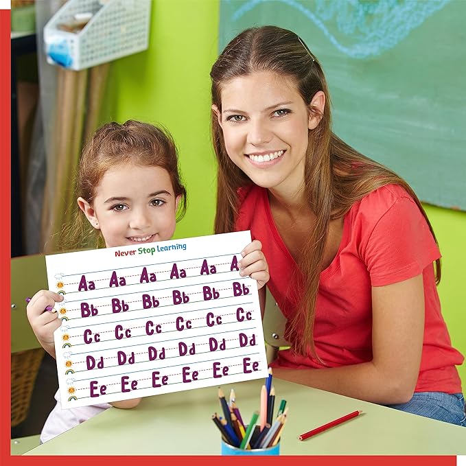 100 Sheets Ruled Writing Paper, Double-Sided Printing Skip-A-Line Ruled Writing Paper with Dotted Lines Handwriting Practice Paper 1” line spacing for Kindergarten Toddlers Kids (11” x 8.3”)