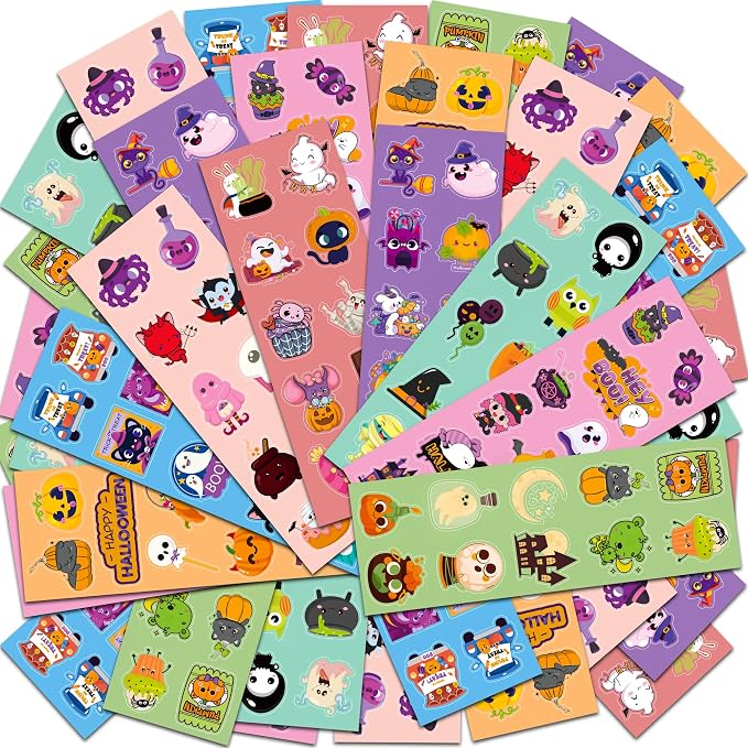 Halloween Stickers, Halloween Party Favors,Stickers for Kids,Party Supplies | Halloween Stickers for Kids, Halloween Games Toys Gifts Crafts Treats, Trick-or-Treat Halloween Activities Party Supplies