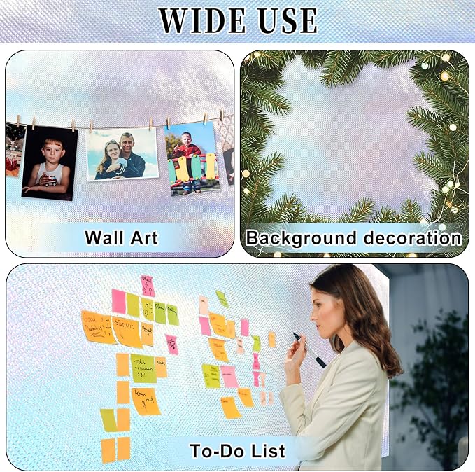Iridescent Bulletin Board Roll Non-Woven Fabric Poster 15.7"×40 Ft