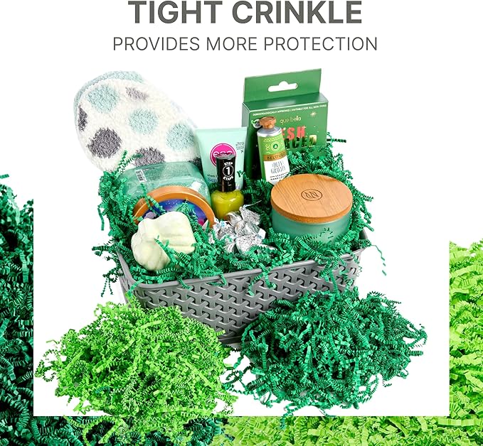FRILLZ Crinkle Cut Paper Shred Filler for Baskets, Gifts, Packing and Protecting your Mother's Day, Birthday, Weddings, Anniversary, Valentines Day, and other gifts (1 pound, Light Pink)