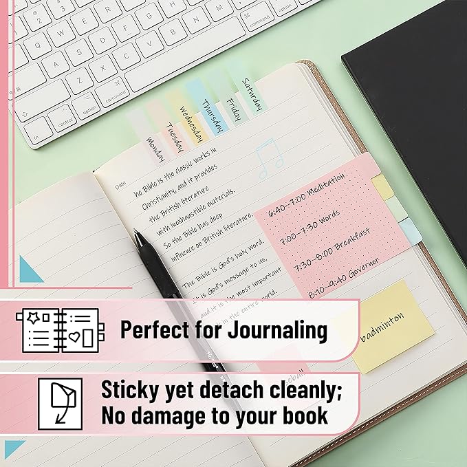 Mr. Pen- Sticky Notes Set, 410 Pack, Ruled, Dotted & Blank Notes with 150 Index Tabs, Divider Sticky Pads for Bible Study, Office, School, Planning, Journaling & Organization