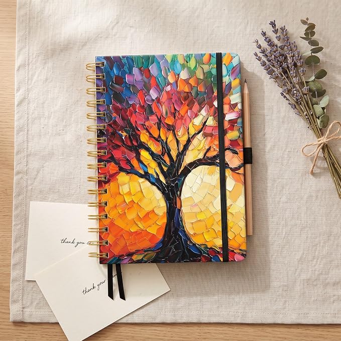 AHGXG Spiral Journal Notebook, 160 Lined Pages, A5 Size (5.7'' x 8.3'')