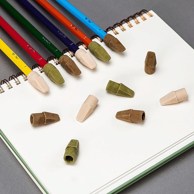 Mr. Pen- Pencil Erasers Toppers, 30 Pack, Colorful