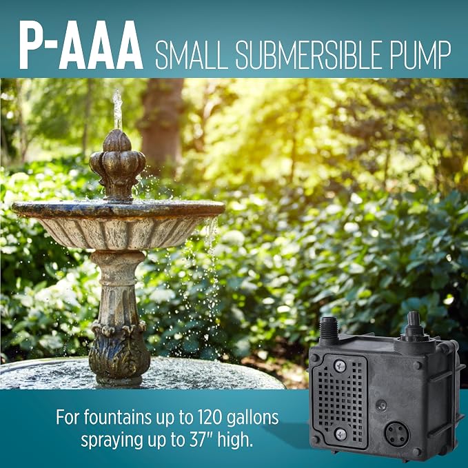 Litle Giant P-AAA, 115V, 120 GPH Small Submersible Water Pump, 6' Cord