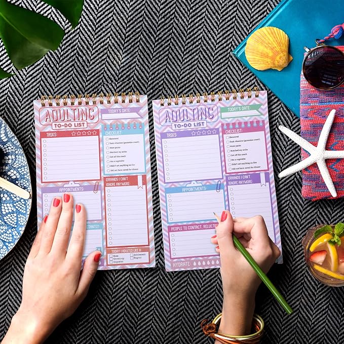 Glenmal 6 Pack to Do List Notepad Undated to Do List Notebook Daily Planner Notepad 180 Sheets for Adult Student Office School Home Supplies 7.8 x 5.2 Inch(Fresh,Fresh Color)
