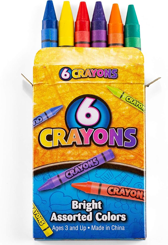 Bedwina Bulk Crayons - Case of 120, 6-Packs Total 720 Crayons Bulk School Supplies for Kids, Toddlers, Teachers, Restaurants & Classrooms, Nontoxic Travel, Party Favors, Goody Bags, Stocking Stuffers