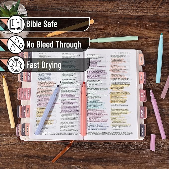 Mr. Pen- Aesthetic Highlighters No Bleed, 8 Pack, Chisel Tip, Cute Bible Highlighters Assorted Colors for Journaling, Highlighting, Underlining, Fast Dry, Back to School Supplies