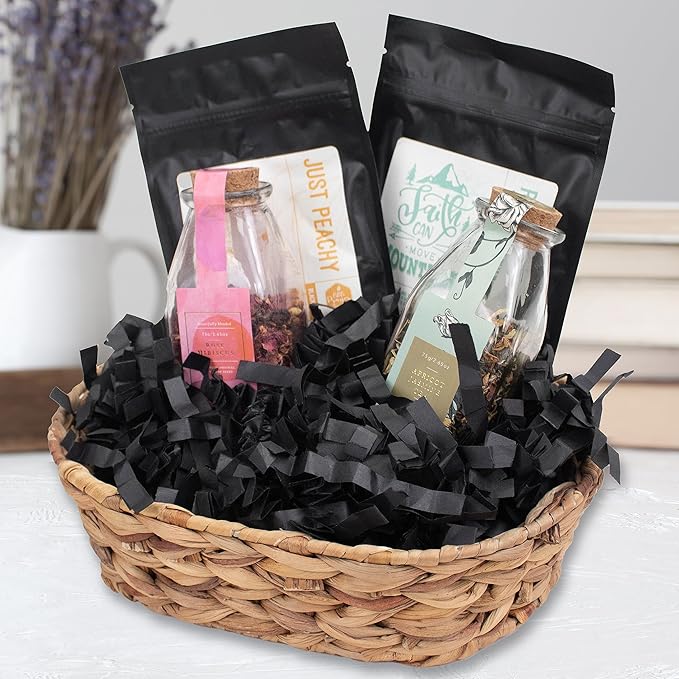 MagicWater Supply Crinkle Cut Paper Shred Filler-1LB Monster Black-Decorative & Protective Packaging for Bridesmaid Gifts & Bridesmaid Proposal Gifts Holiday Stuffers Birthdays Wedding & Anniversaries