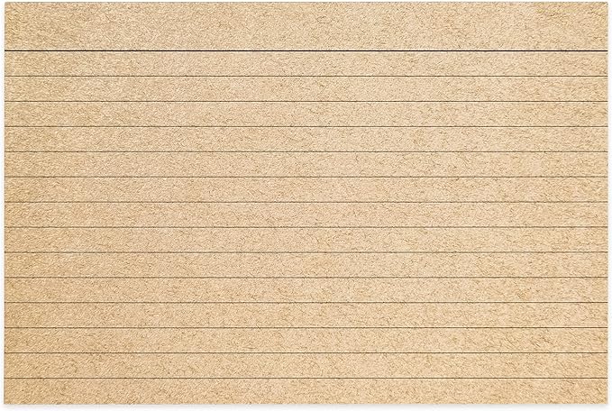 Home Advantage Double Sided Ruled Kraft Tan Index Cards, File Note Cards (4-x-6)