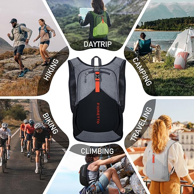 FIORETTO 10L/15L/20L Hiking Backpack for Women Men Mini Packable Backpack Lightweight Small Daypack for Travel Camping