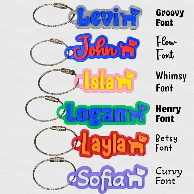SuperFineDeesigns Bag & Water Bottle Name Tag