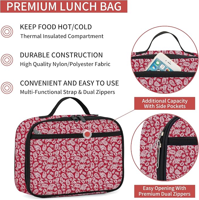 rickyh style Kids Insulated Lunch Box Thermal School Cooler hot Bag for Child