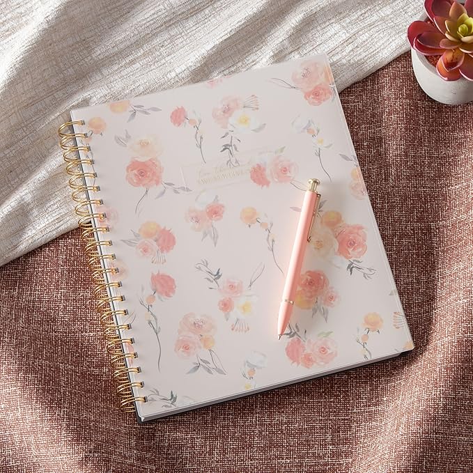 Blue Sky Life Note It 2025-2026 Academic Year Weekly and Monthly Planner, July 2025 - June 2026, 8.5” x 11”, Frosted Cover, Laminated Tabs, Wirebound, Storage Pocket, Hannah