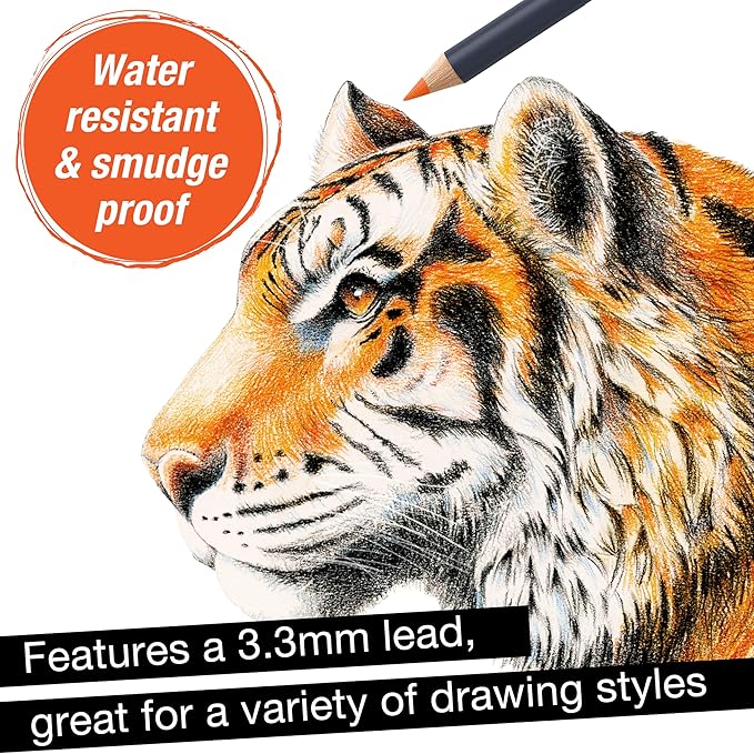 Faber-Castell Goldfaber Color Pencils: Professional Colored Pencils with Smooth Laydown, Rich Pigment, Break-Resistant Cores, Great for Beginners, Hobbyists & Adult Coloring (24 Count)