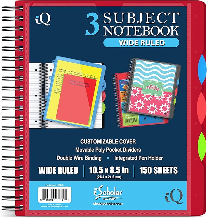 IQ Wirebound Subject Notebook (59903)
