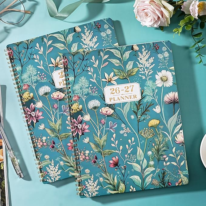 Planner 2026-2027 - Academic Planner 2026-2027, from JULY 2026 to JUNE 2027, 9'' x 11'', Weekly and Monthly Planner, 26-27 Calendar Planner with Colourful Tabs, Premium Thick Paper, Twin-Wire Binding, Back Pocket