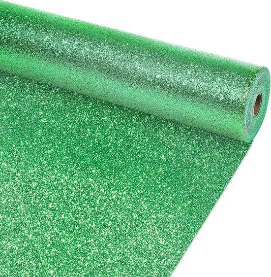 Glitter Green Bulletin Board Roll Non-Woven Fabric Poster 15.7" x 20 Ft