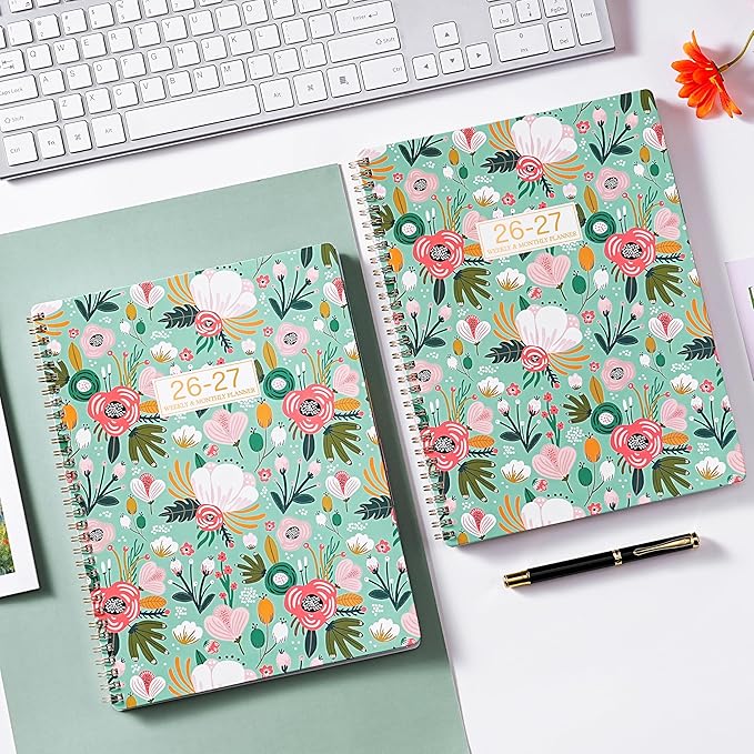 2026-2027 Planner - 2026-2027 Planner Weekly and Monthly, Jul.2026-Jun.2027, 8.5''x11'', Large Daily Blocks to Write, Academic Weekly Monthly Planners with Colorful Tabs, Inner Pocket